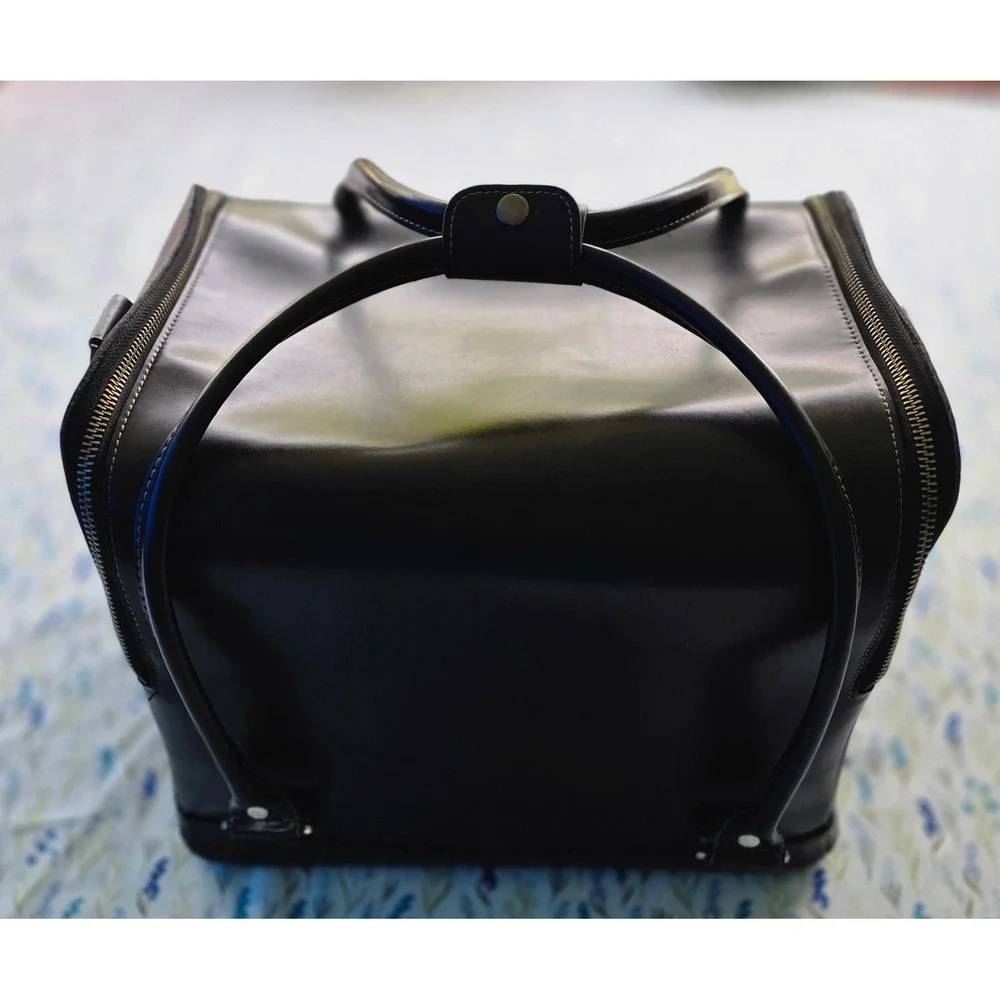 Bobbi‎ Brown Professional Makeup Train Case Black Faux Leather Organizer Bag